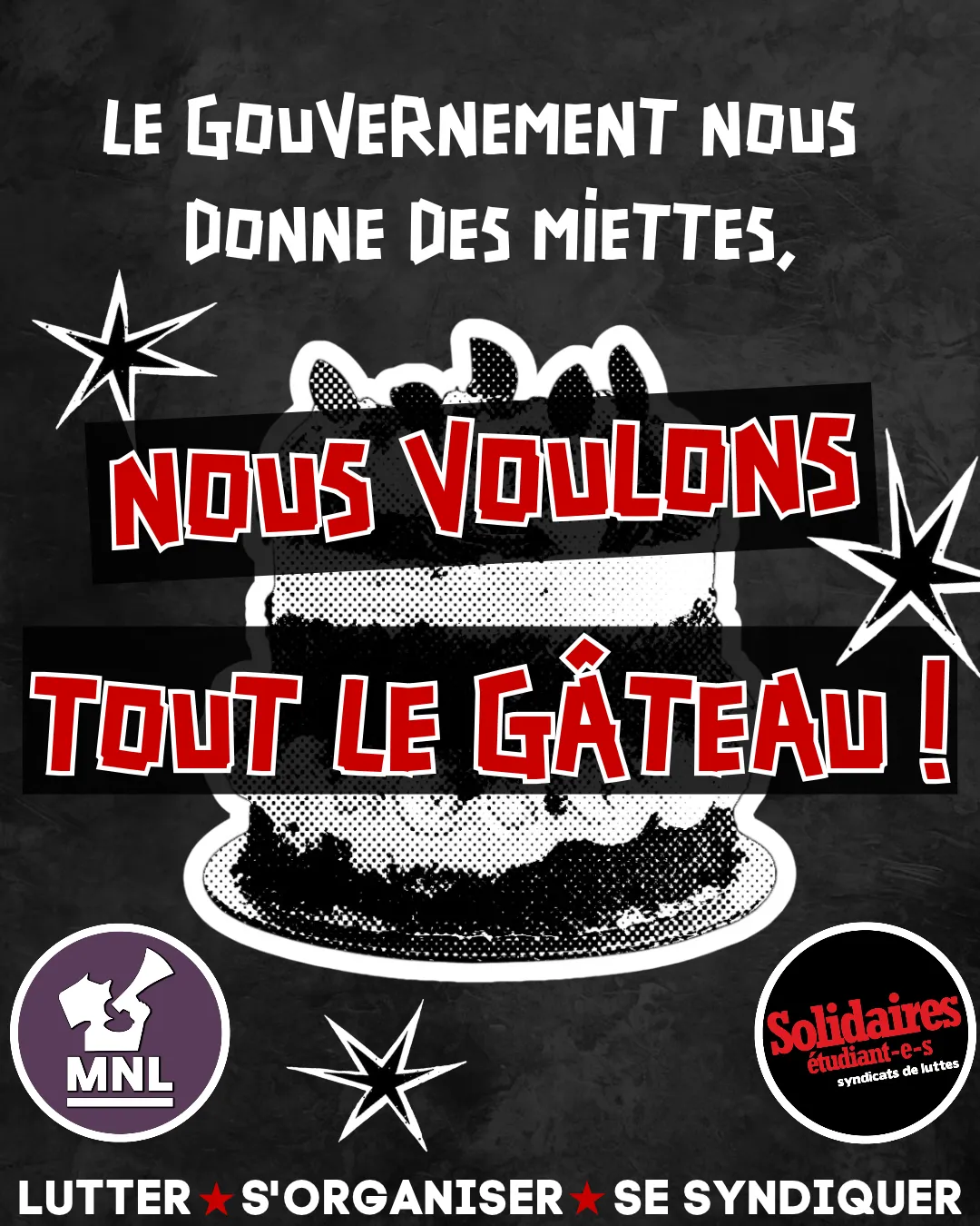 Le gouvernement nous donne des miettes