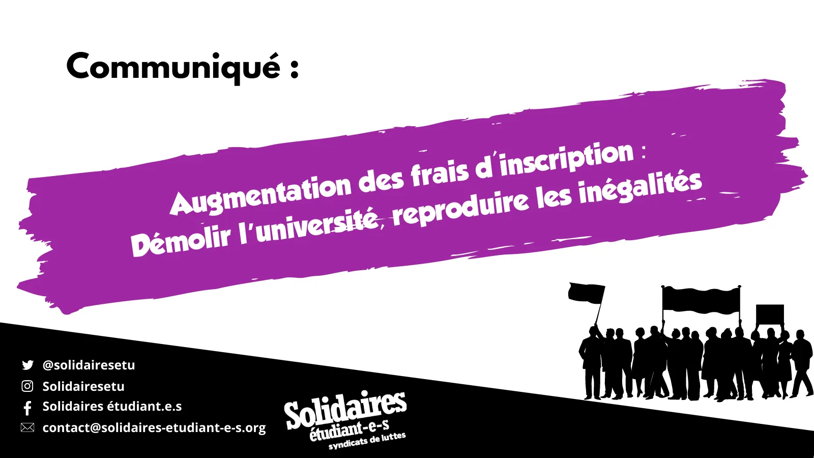 Hausse des frais d'inscription : Démolir l’université, reproduire les inégalités