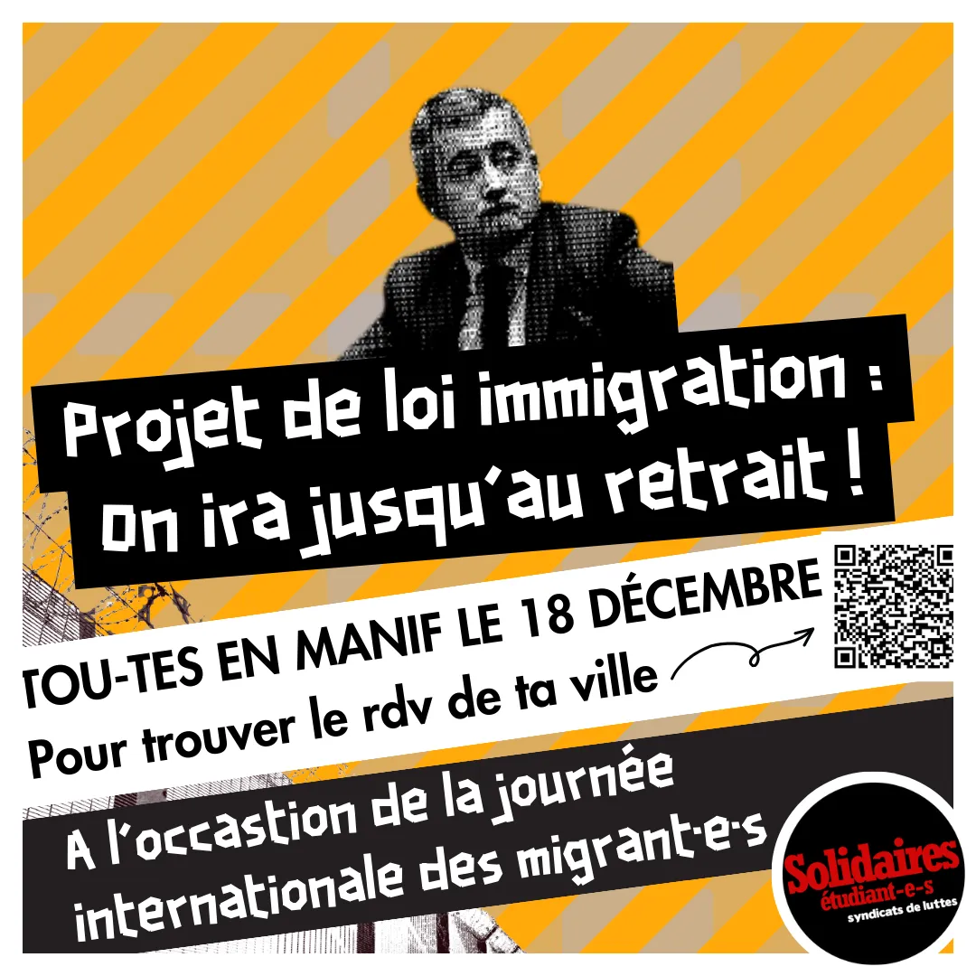 Loi Darmanin : nous irons jusqu'au retrait ! Manifestons pour le retrait le la loi le 18 décembre !