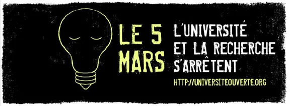 L’université et la recherche s’arrêtent à compter du 5 mars : Toutes et tous en grève !