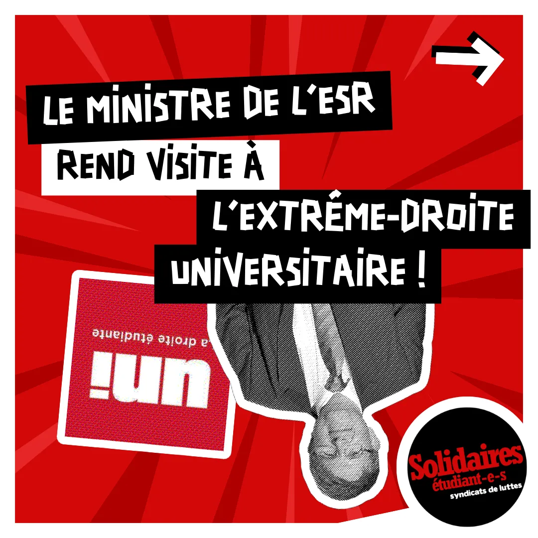 Le ministre de l’ESR rend visite à l’extrême-droite universitaire!