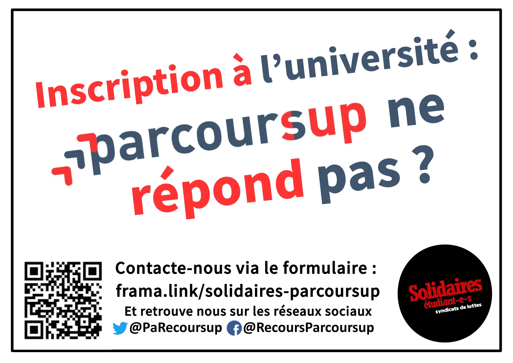 Problèmes avec ParcourSup : Solidaires étudiant-e-s lance sa plateforme d’aide aux candidat·e·s