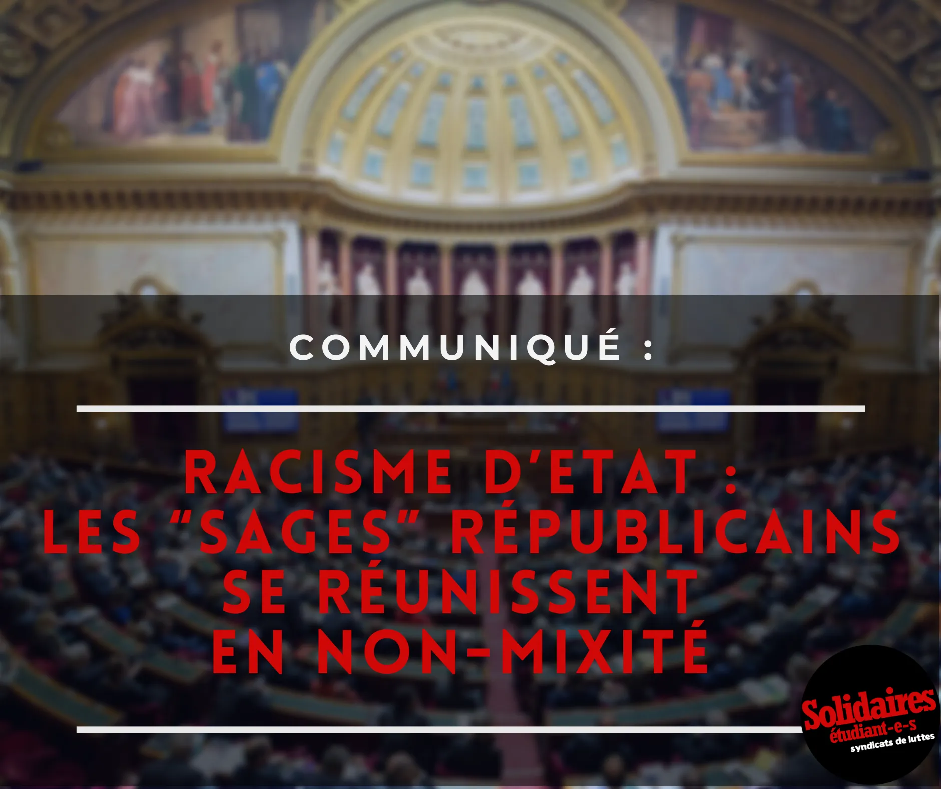 Racisme d’Etat : les “Sages” républicains se réunissent en non-mixité