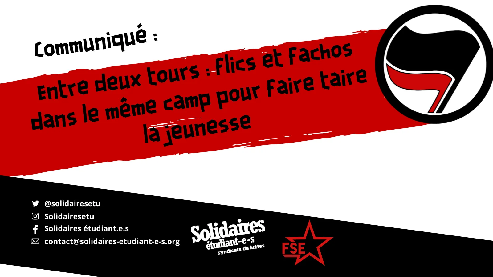 Entre deux tours : flics et fachos dans le même camp pour faire taire la jeunesse