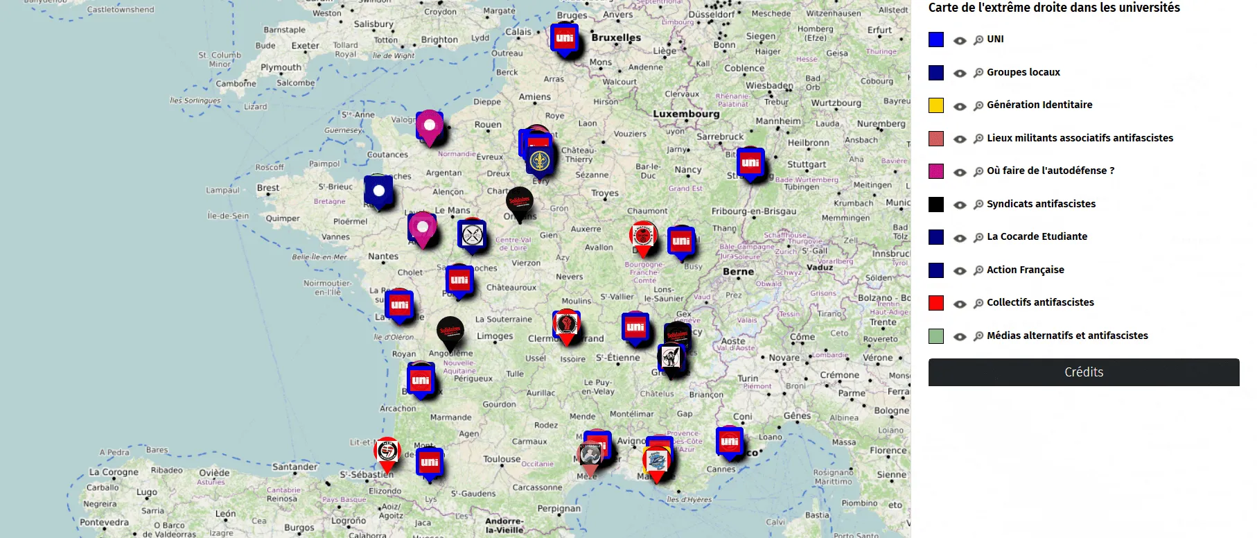 Cartographie de l’extrême-droite : fachos, ni à la fac ni ailleurs !