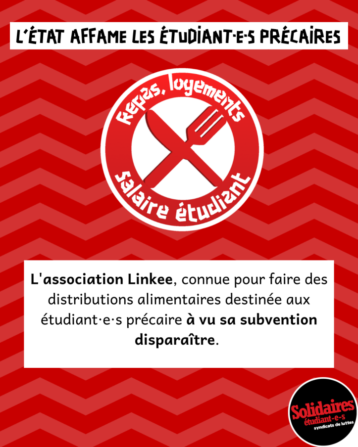 L&rsquo;état affame les étudiant-e-s précaires