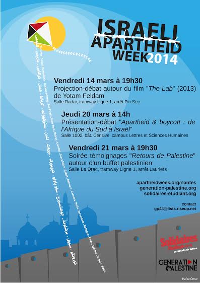 Israel apartheid Week Nantes