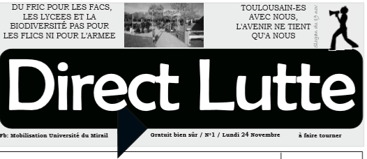 Les étudiant-es en lutte de Toulouse racontent : Lisez le direct lutte!   n°1-4