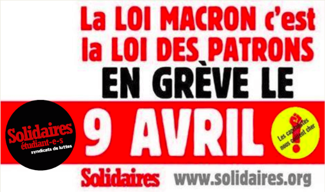 Toutes et tous en grève le 9 avril