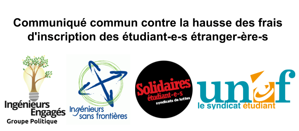 Communiqué commun contre la hausse des frais d'inscription des étudiant-e-s étranger-ère-s