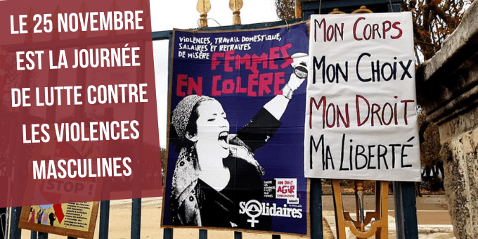 Communiqué : Le 25 novembre est la journée de lutte contre les violences masculines