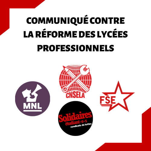 Contre la réforme des lycées professionnels