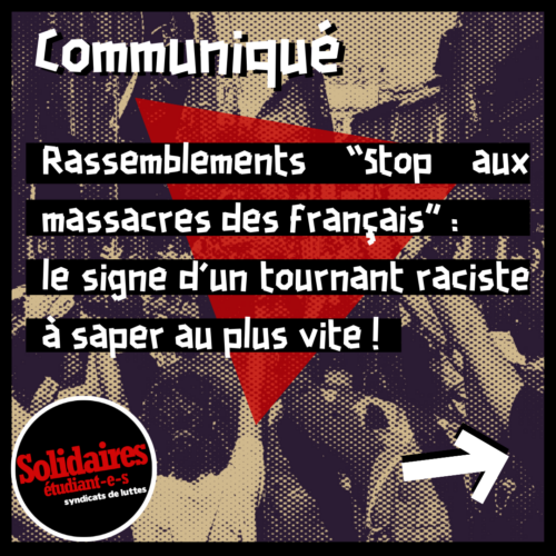 Rassemblements “Stop aux massacres des français” : le signe d’un tournant raciste à saper au plus vite