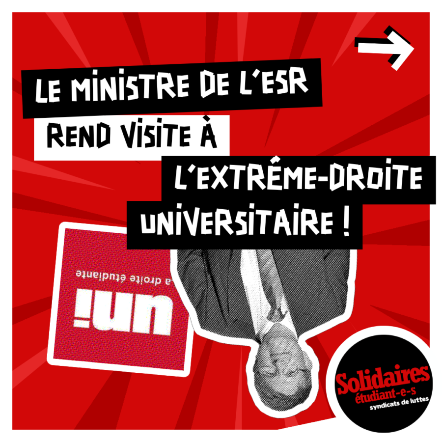 Le ministre de l’ESR rend visite à l’extrême-droite universitaire! 