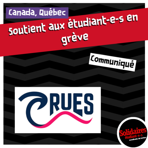 Canada, Québec: Soutient aux étudiant-e-s en grève !