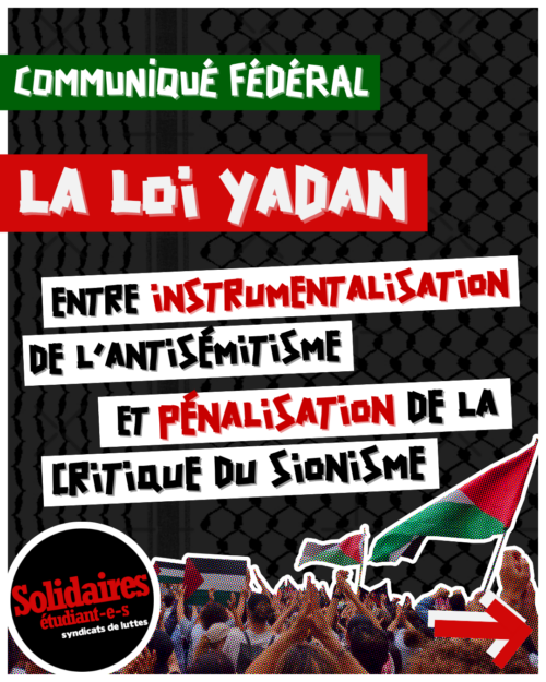 La loi Yadan: entre instrumentalisation de l’antisémitisme et pénalisation de la critique du sionisme