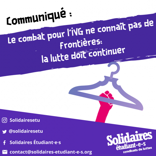 Le combat pour l’IVG ne connaît pas de frontières: la lutte doit continuer