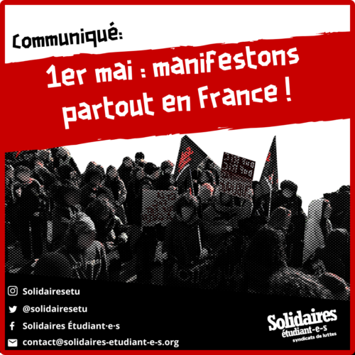 1er mai : manifestons partout en France !